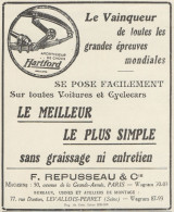 Amortisseur De Chocs HARTFORD - Pubblicità D'epoca - 1925 Old Advertising - Advertising