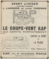 La Coupe-Vent KAP - Pubblicità D'epoca - 1925 Old Advertising - Advertising