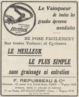 Amortisseur De Chocs HARTFORD - Pubblicità D'epoca - 1925 Old Advertising - Pubblicitari