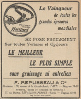 Amortisseur De Chocs HARTFORD - Pubblicità D'epoca - 1925 Old Advertising - Pubblicitari