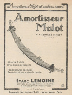 Amortisseur MULOT - Pubblicità D'epoca - 1926 Old Advertising - Pubblicitari