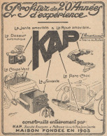 Amortisseur KAP - Pubblicità D'epoca - 1926 Old Advertising - Advertising