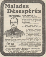Les Vingt Cures De L'Abbé HAMON - Pubblicità D'epoca - 1926 Old Advert - Pubblicitari