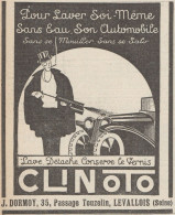 CLINOTO Conserve Le Vernis - Pubblicità D'epoca - 1926 Old Advertising - Advertising