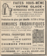 Armoire FRIGOR - Pubblicità D'epoca - 1926 Old Advertising - Pubblicitari