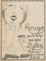 Rouge Pour Lévres LYTEE - Pubblicità D'epoca - 1926 Old Advertising - Pubblicitari