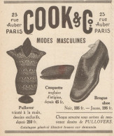 COOK & C. - Modes Masculines - Pubblicità D'epoca - 1926 Old Advertising - Pubblicitari