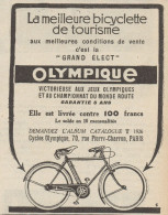OLYMPIQUE Bicyclette De Tourisme - Pubblicità D'epoca - 1926 Old Advert - Werbung