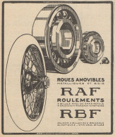 Roules Amovibles RAF - Pubblicità D'epoca - 1926 Old Advertising - Werbung