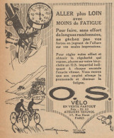 Indicateur De Vitesse Pour Velo O.S. - Pubblicità D'epoca - 1926 Old Ad - Werbung