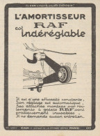 Amortisseur RAF - RBF - Pubblicità D'epoca - 1926 Old Advertising - Werbung