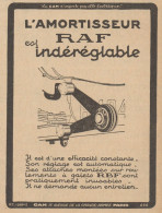 Amortisseur RAF - RBF - Pubblicità D'epoca - 1926 Old Advertising - Werbung
