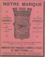 Bicyclettes HIRONDELLE - Pubblicità D'epoca - 1907 Old Advertising - Publicités
