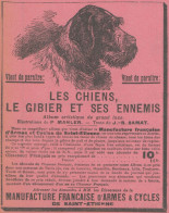 Les Chiens, Le Gibier Et Ses Ennemis - Pubblicità D'epoca - 1907 Old Ad - Advertising