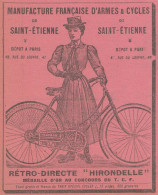 La Rétro-Directe HIRONDELLE - Pubblicità D'epoca - 1907 Old Advertising - Advertising