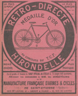 La Rétro-Directe HIRONDELLE - Médaille D'or - Pubblicità D'epoca - 1907 Ad - Advertising