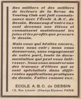 Ecole A.B.C. De Dessin - Paris - Pubblicità D'epoca - 1931 Old Advertising - Werbung