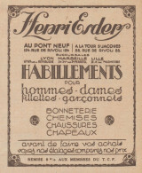 HENRI ESDER Habbillements Pour Hommes - Pubblicità D'epoca - 1931 Old Ad - Publicités