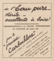 Procédé CARBOCHLORE - Eau Pure - Pubblicità D'epoca - 1931 Old Advertising - Publicités