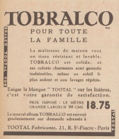 TOBRALCO Pour Toute La Famille - Pubblicità D'epoca - 1931 Old Advertising - Publicités