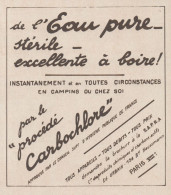 Procédé CARBOCHLORE - Eau Pure - Pubblicità D'epoca - 1931 Old Advertising - Werbung