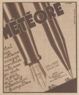 Stylo Météore - Pubblicità D'epoca - 1931 Old Advertising - Advertising