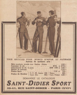 SAINT-DIDIER SPORT - Ski - Pubblicità D'epoca - 1931 Old Advertising - Advertising