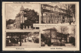 AK Brünninghausen, Restauration Zum Adler Mit Gartenansicht, Inh. P. Pieper, Schloss Romberg  - Sonstige & Ohne Zuordnung
