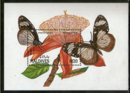 Maldives 1991 Friar Butterflies & Flowers Moth Insect Sc 1572 M/s MNH # 12756 - Schmetterlinge