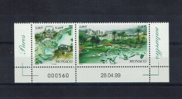 MONACO 1998 Y&T N° 2203 - 2204 La Paire Coin Daté NEUF** - Unused Stamps