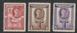 Somaliland Protectorate  1942 SG  107,9,10  Mounted Mint - Somaliland (Protectoraat ...-1959)