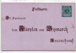 Deutsches Reich PP9/C3-03 Als Ganzsache 80. Geburtstag Fürst Bismarck #BC971 - Other & Unclassified