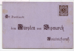 Deutsches Reich PP8/C1-05 Als Ganzsache 80. Geburtstag Fürst Bismarck #BC988 - Other & Unclassified