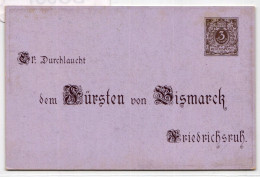 Deutsches Reich PP8/C1-05 Als Ganzsache 80. Geburtstag Fürst Bismarck #BC987 - Other & Unclassified