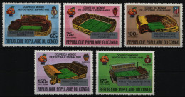 Kongo-Brazzaville 1982 - Mi-Nr. 883-887 ** - MNH - Fußball / Soccer - Mint/hinged