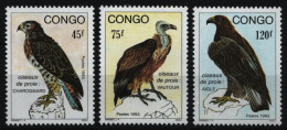 Kongo-Brazzaville 1993 - Mi-Nr. 1354-1356 ** - MNH - Vögel / Birds - Ungebraucht