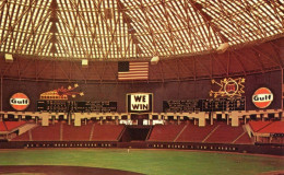 USA Texas Houston Inside Astrodome Baseball Gulf Petrol Spectacular Vintage Postcard - Other & Unclassified