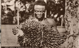 West Africa Fruiting Head Of Oil Palm Mint Old Postcard - Unclassified