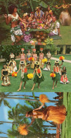 Taihiti Dancer Hula Girls Show 3x Hawaii Glamour Postcard S - Sonstige & Ohne Zuordnung