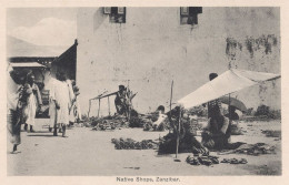 Zanzibar Native Shops Market Shoe Sellers Africa Old Postcard - Non Classés