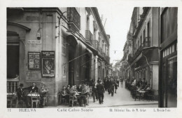 Calle Calvo Sotelo Huelva Spain Real Photo Postcard - Other & Unclassified