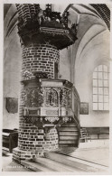 Halmstad Kyrkan Sweden Church Pulpit Real Photo Old Postcard - Suède