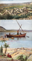 Tiberius Fishermans Boat Bethany Jerusalem 3x Old Postcard S - Israele