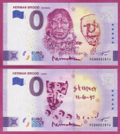 0-Euro PEBN 2023-3+4 HERMAN BROOD - SATZ GEMÄLDE: THE INDIAN + STONEY - Private Proofs / Unofficial