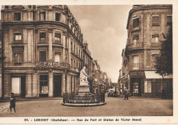 Lorient Rue Du Port Et Statue De Victor Massé - Lorient