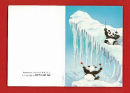 Nouvel An-31PH Carte Double, Pandas Dans La Neige, Illust. Jean-Noël ROCHUT, BE - Nieuwjaar