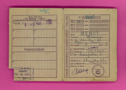 Vieux Papiers-28PH14 Carte Individuelle D'alimentation Avec Coupons, Mairie D'ORLEANS, BE - Documents Historiques