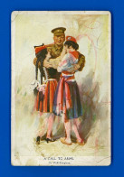 Illust-68 WILL HOUGHTON, A Call To Arms, Militaire, Jeunes Femmes En Costumes Folkloriques, Cpa (état - Other & Unclassified