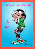 Illust-107PH10 FRANQUIN, Gaston Lagaffe, Devine Qui Pense à Toi, BE - Autres & Non Classés