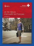 Pub-92P Euro 2008, La SUISSE, Je Me Réjouis D'accueillir Les Français, Jeune Femme, TBE - Publicité